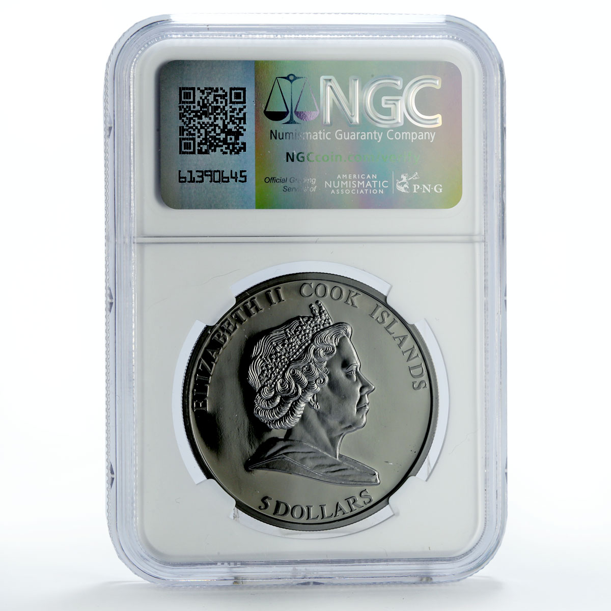Cook Islands 5 dollars Meteorites Falls Pultusk Space PF69 NGC silver coin 2008