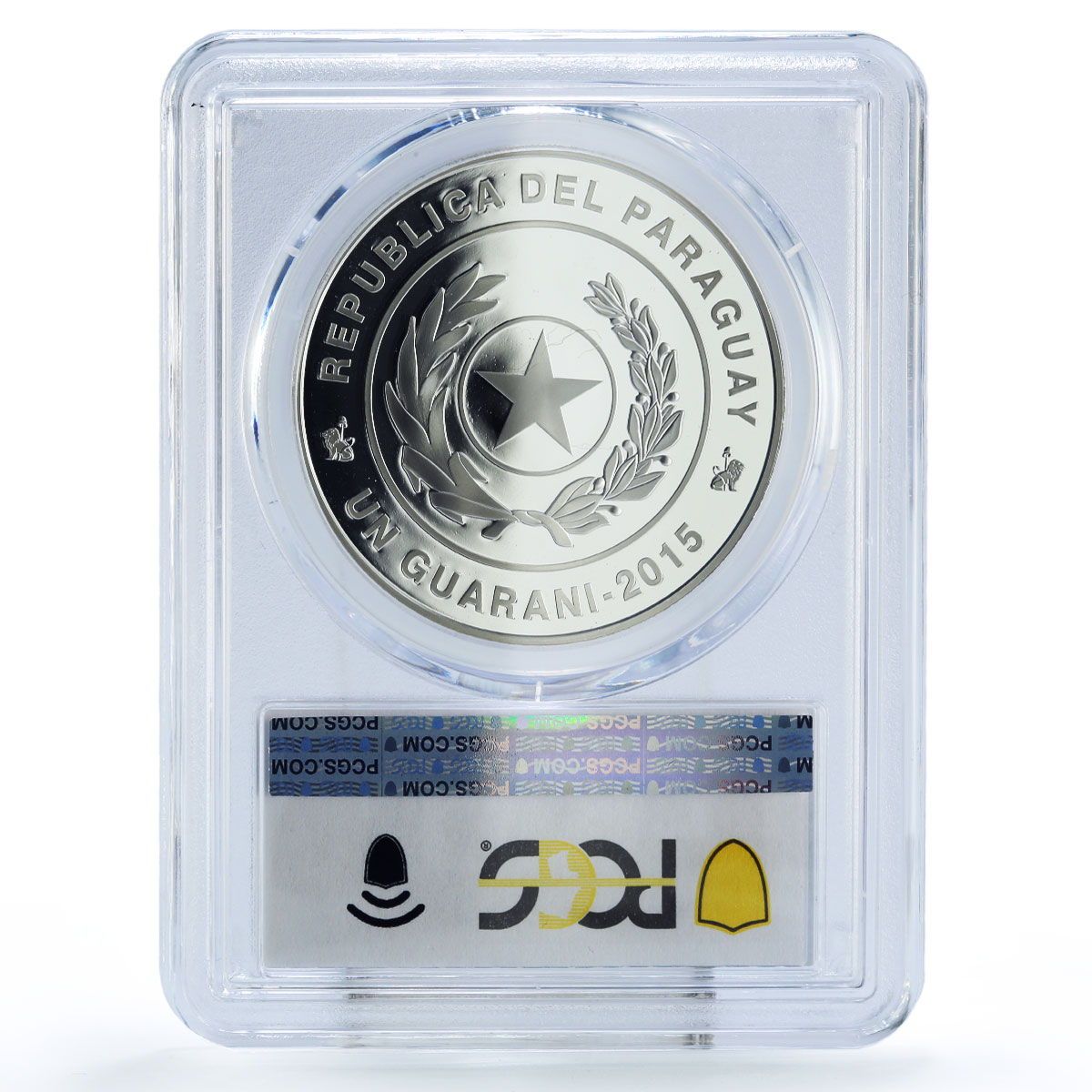 Paraguay 1 guarani Rio Summer Olympic Games Athletes PR70 PCGS silver coin 2015