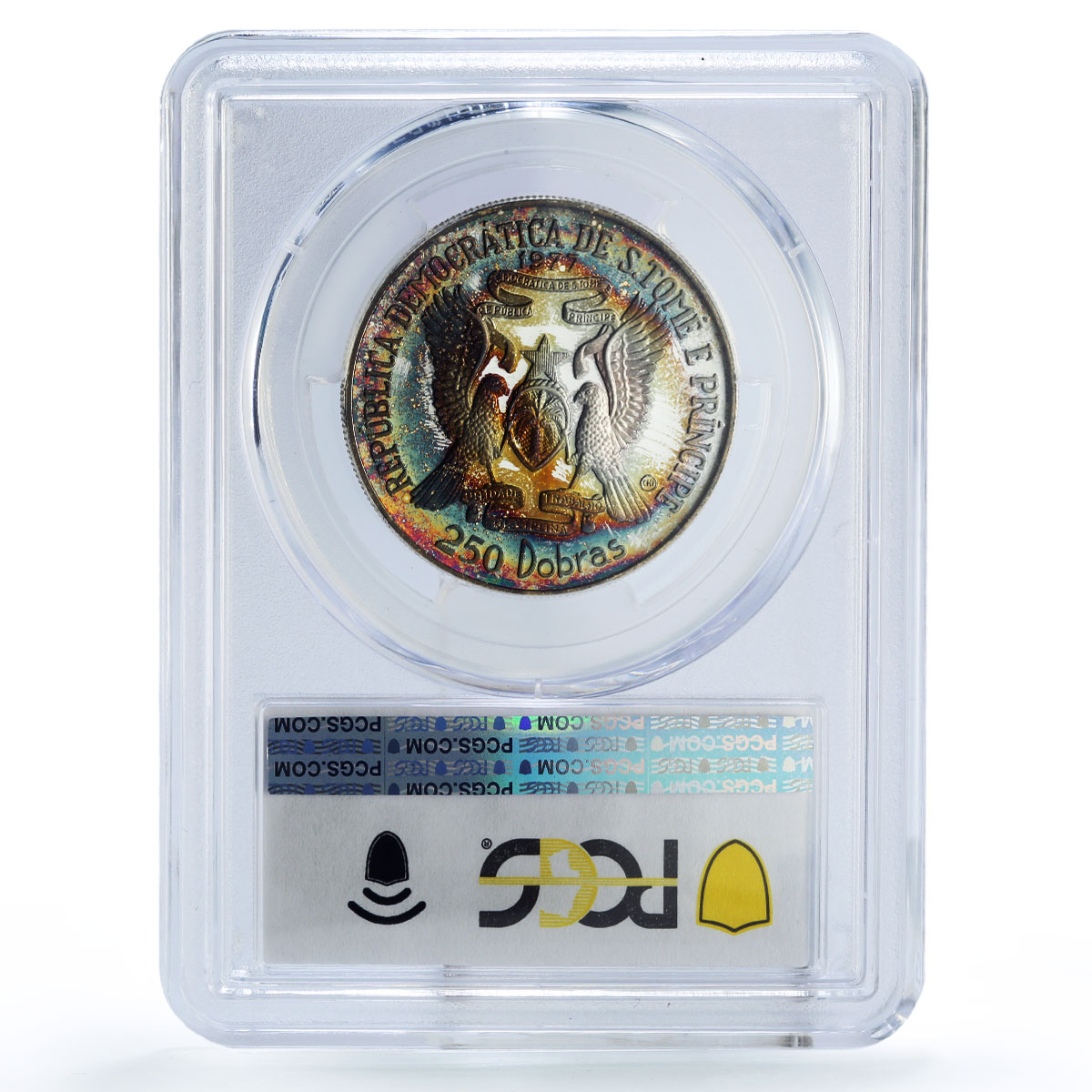 Sao Tome 250 dobras Independence United Nations UN PR66 PCGS silver coin 1977