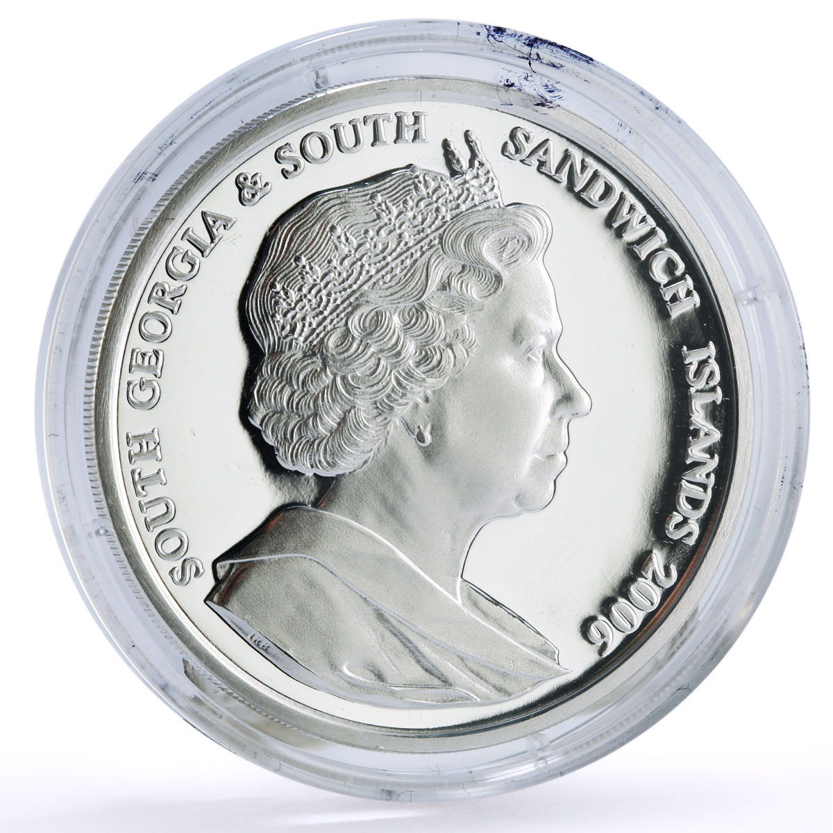 Sandwich Islands 2 pounds x 4 Set Albatross Penguin Seal Whale silver coins 2006