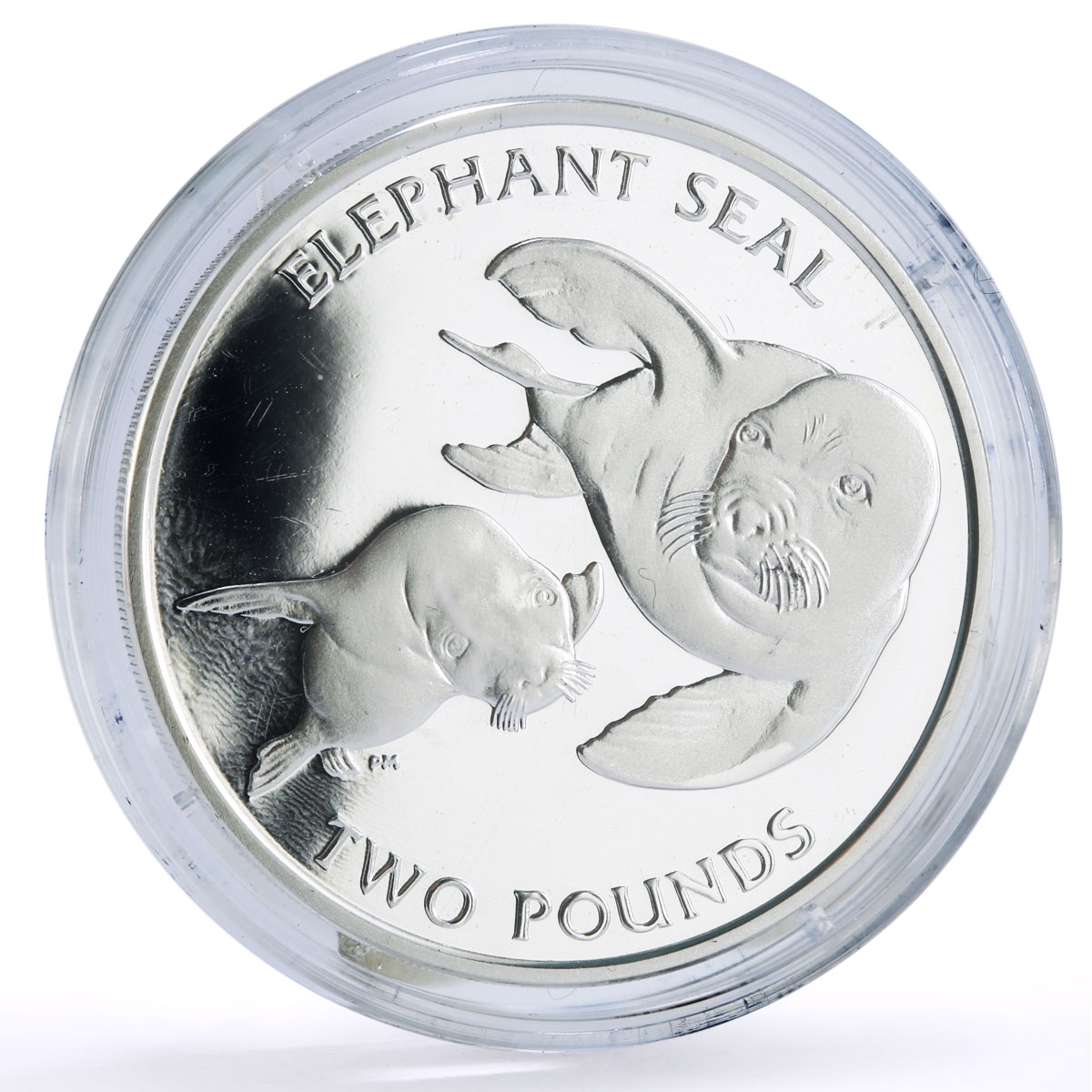 Sandwich Islands 2 pounds x 4 Set Albatross Penguin Seal Whale silver coins 2006