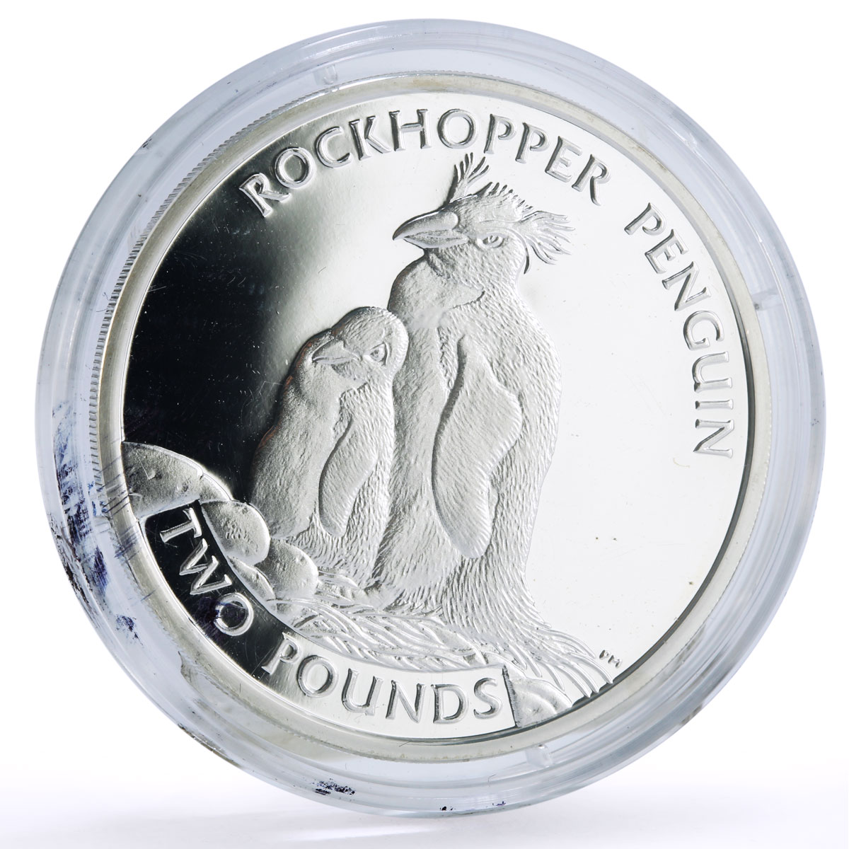 Sandwich Islands 2 pounds x 4 Set Albatross Penguin Seal Whale silver coins 2006