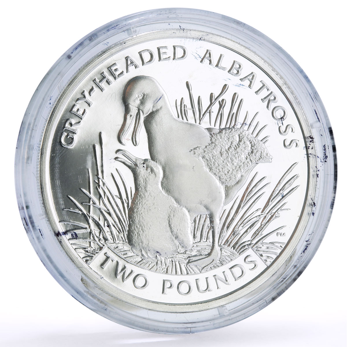 Sandwich Islands 2 pounds x 4 Set Albatross Penguin Seal Whale silver coins 2006