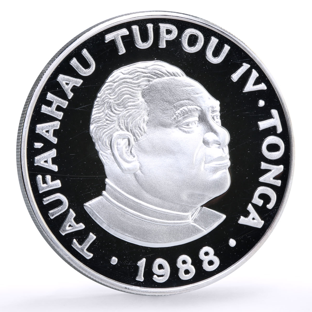 Tonga 1 paanga Seoul Summer Olympic Games Shot Put proof silver coin 1988