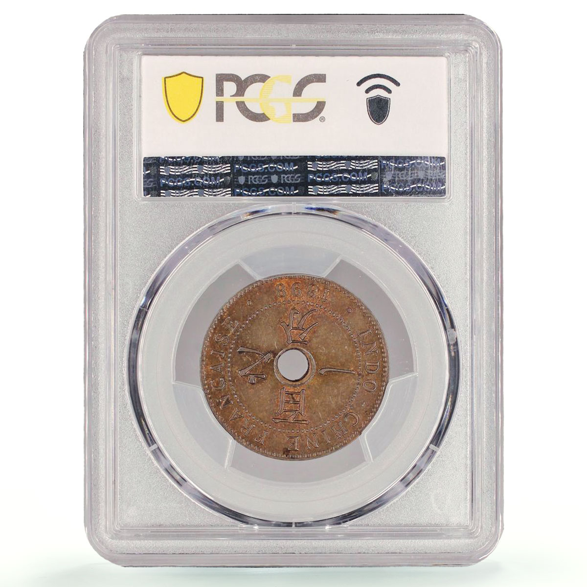 French Indochina 1 cent Regular Coinage Paris Mint MS64 PCGS bronze coin 1898