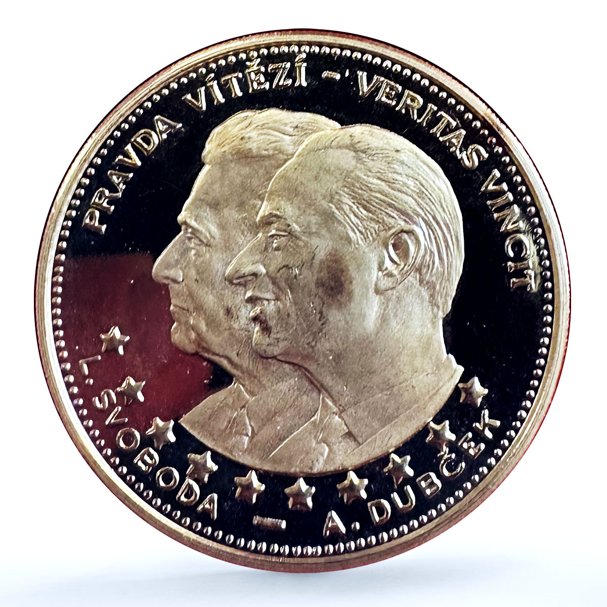 Czechoslovakia Set Prague Ducats Dubcek Jan Hus proof gold silver medals 1968