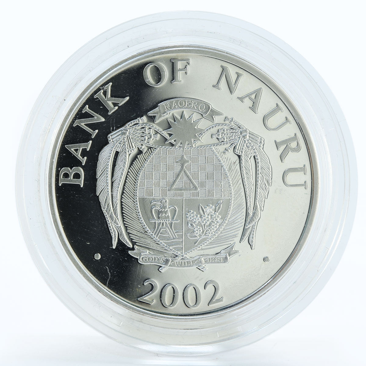 Nauru 10 dollars Brandenburg Gate silver coin 2002