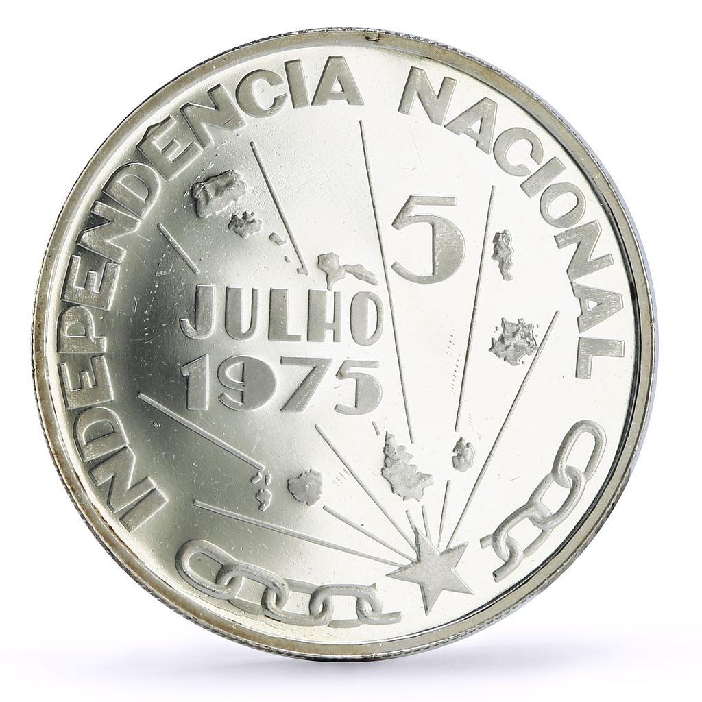 Cape Verde 250 escudos Independence 1st Anniversary Fish proof silver coin 1976
