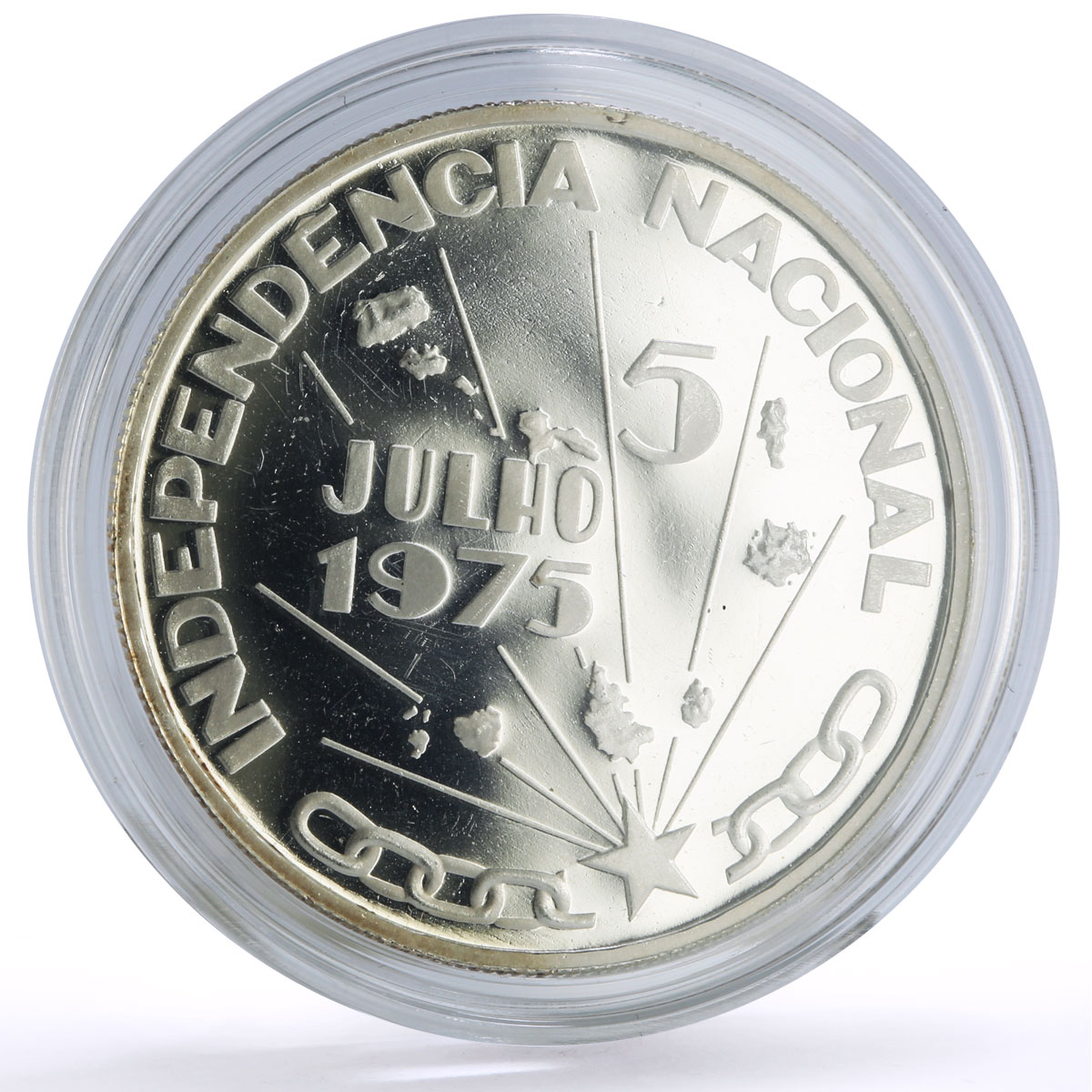 Cape Verde 250 escudos Independence 1st Anniversary Fish proof silver coin 1976