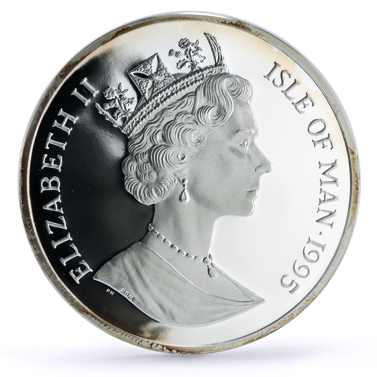 Isle of Man 5 angel Archangel Michael Dragon Slaying 5 oz proof silver coin 1995