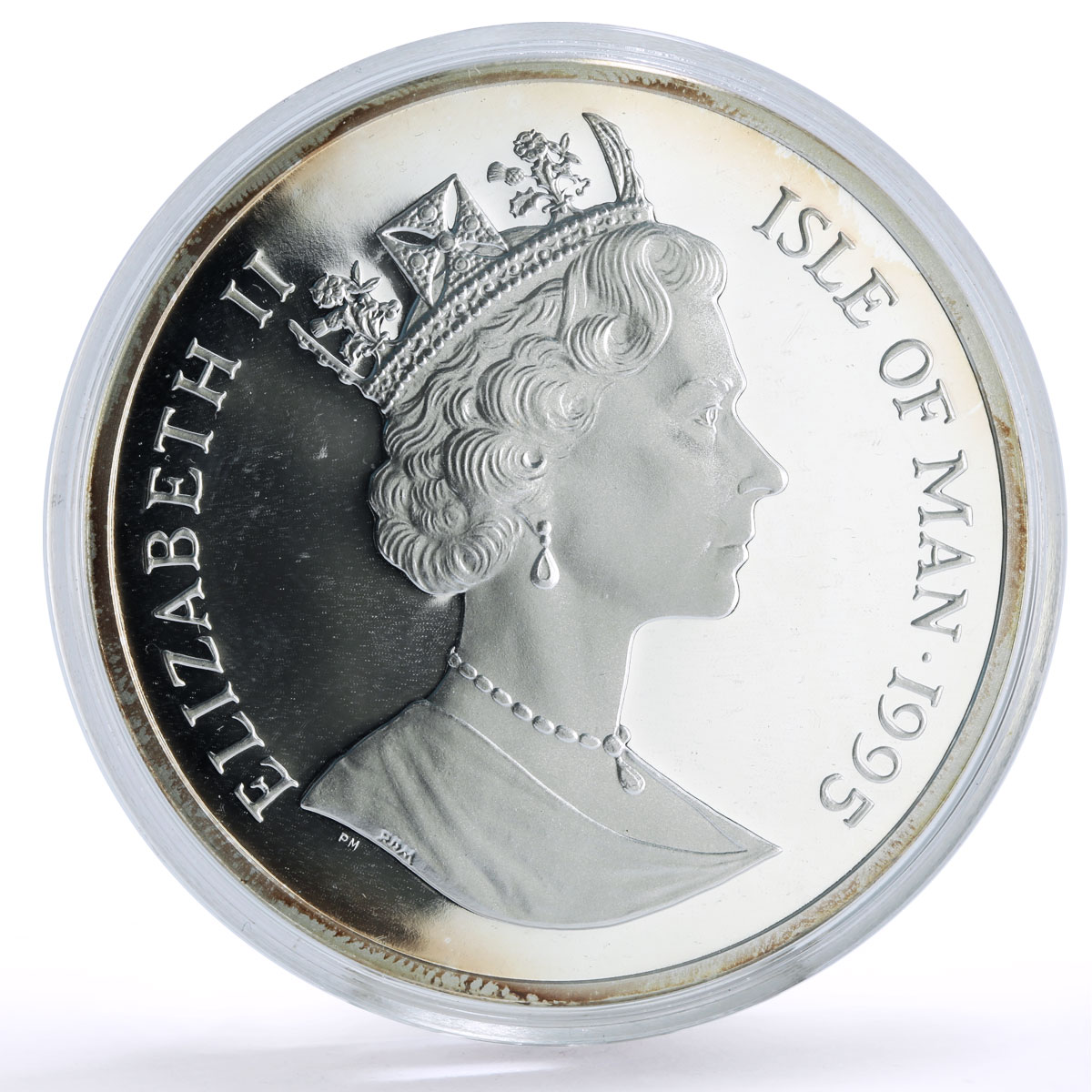Isle of Man 5 angel Archangel Michael Dragon Slaying 5 oz proof silver coin 1995