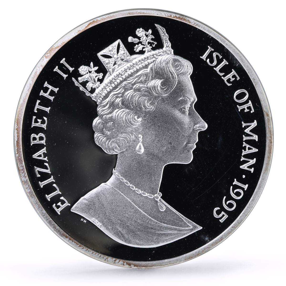 Isle of Man 5 angel Archangel Michael Dragon Slaying 5 oz proof silver coin 1995