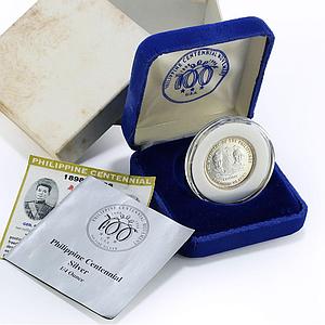 Philippines 1/4 oz Centennial Coin Independence Aguinaldo Ramos Ag medal 1998