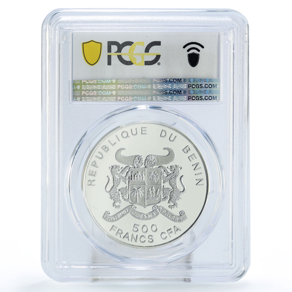Benin 500 francs Lunar Calendar Dragon Year Red PR69 PCGS silver coin 2012