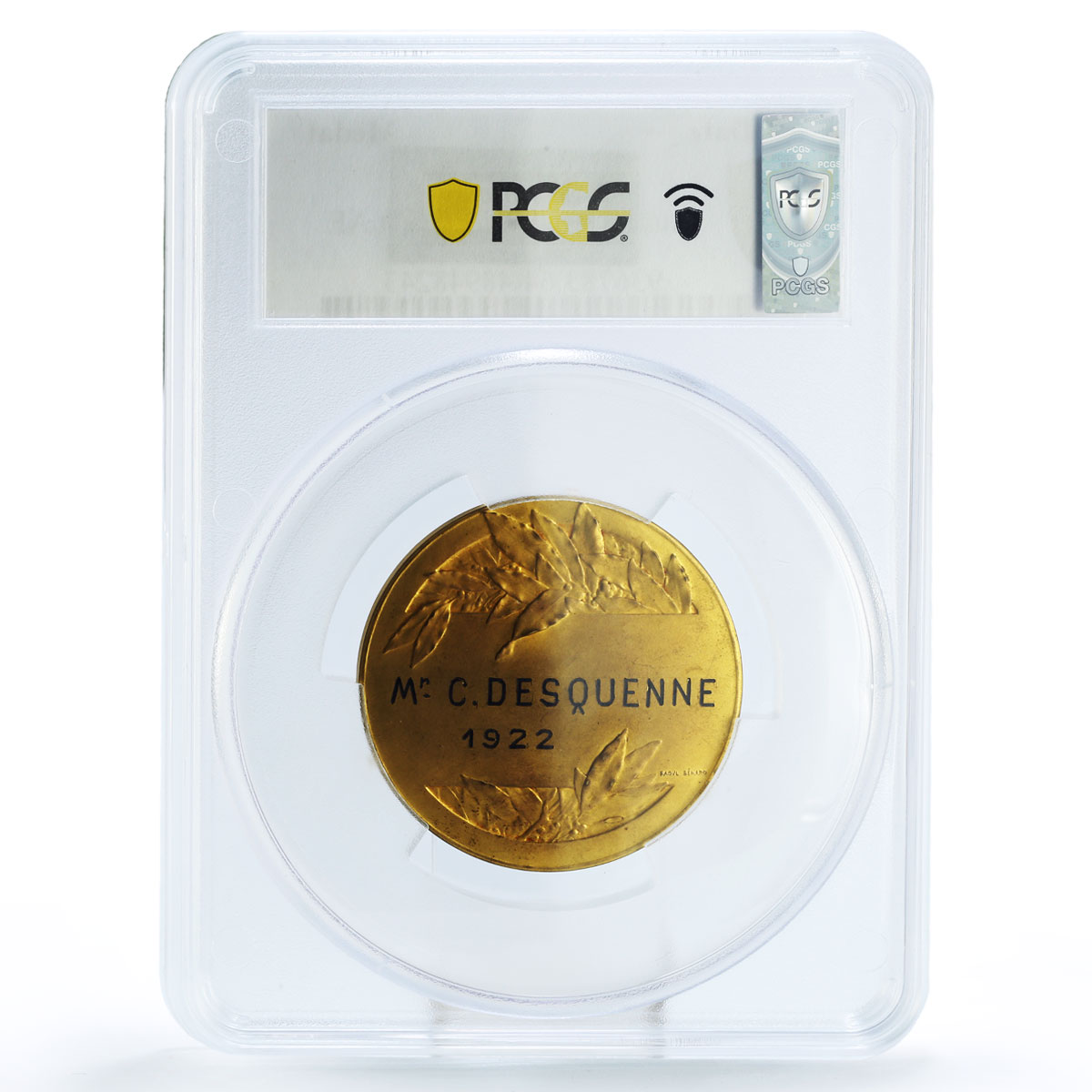 France Nord Auto Club Automobiles Cars Gilt SP64 PCGS bronze token medal coin ND