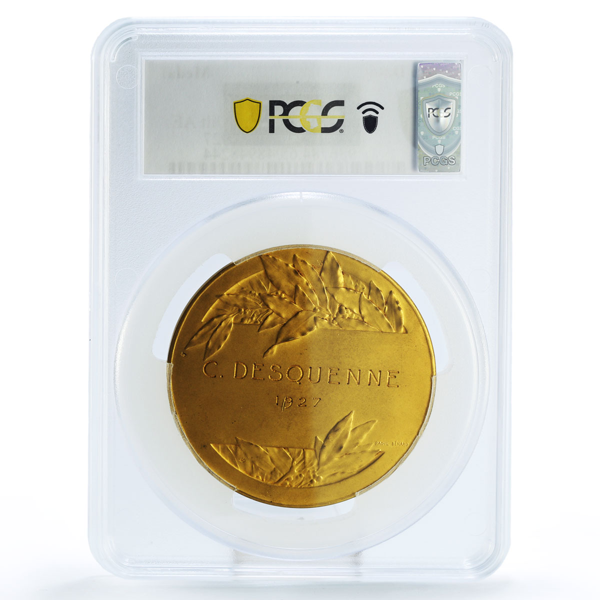 France Nord Auto Club Automobiles Cars Gilt SP65 PCGS bronze token medal coin ND