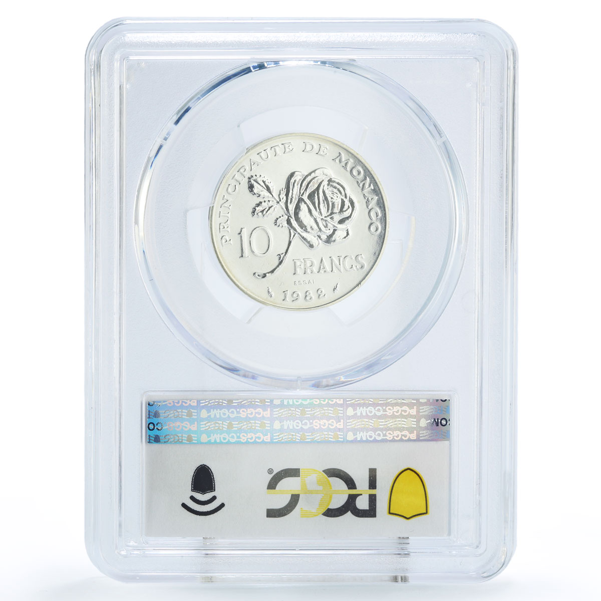 Monaco 10 francs Princess Grace Kelly TRIAL ESSAI SP69 PCGS silver coin 1982