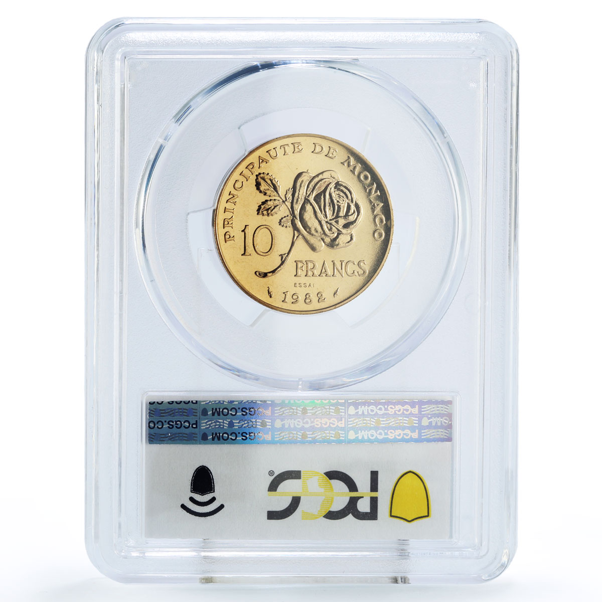 Monaco 10 francs Princess Grace ESSAI PATTERN TRIAL SP66 PCGS CuNi coin 1982