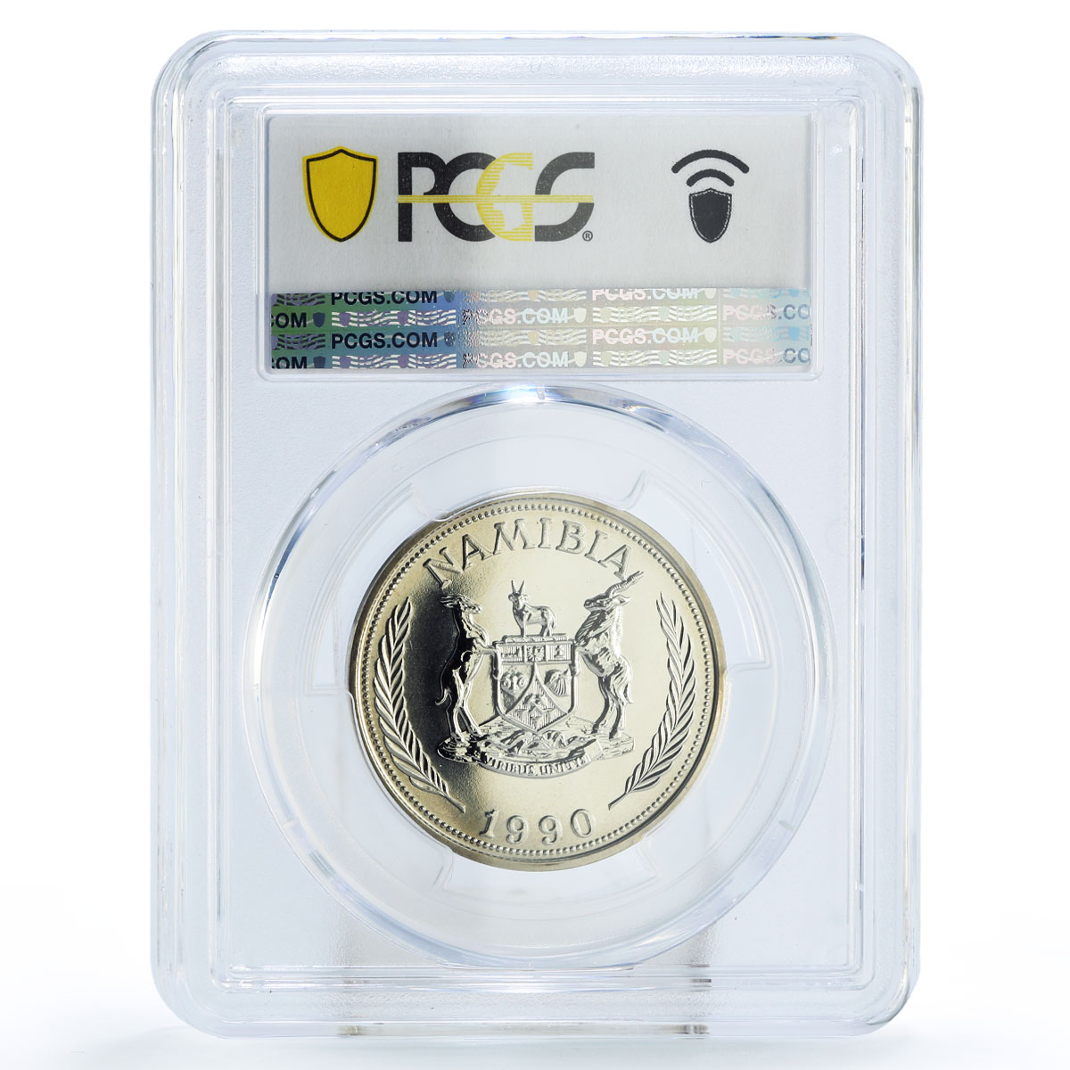 Namibia 1 dollar Independence Archer TRIAL ESSAI X#E3 SP70 PCGS CuNi coin 1990