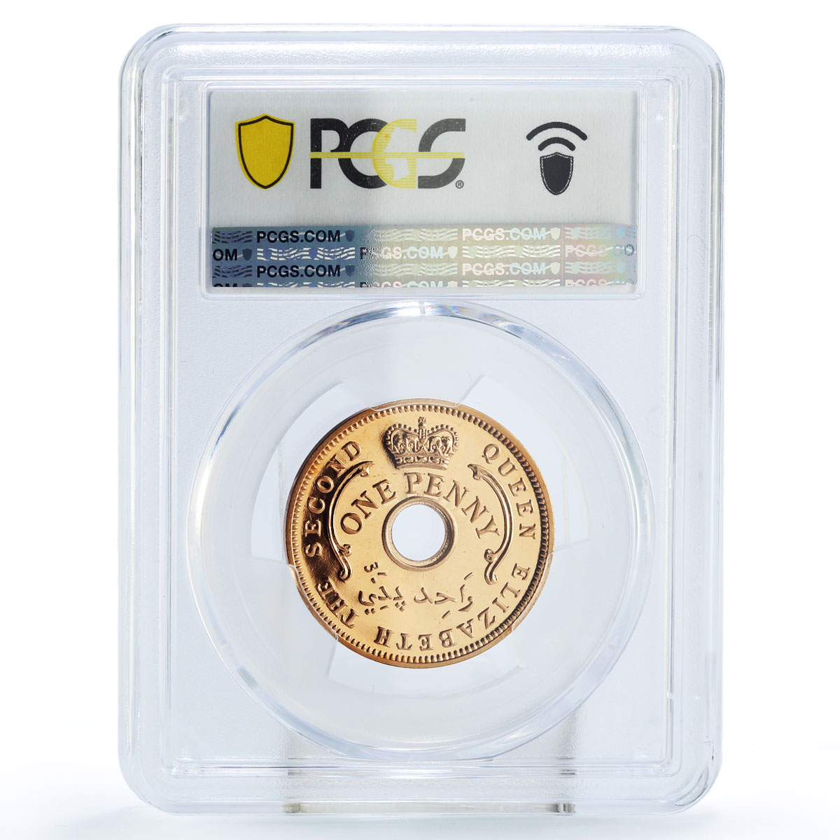 Nigeria 1 penny Regular Coinage Queen Elizabeth KM-2 PR66 PCGS bronze coin 1959