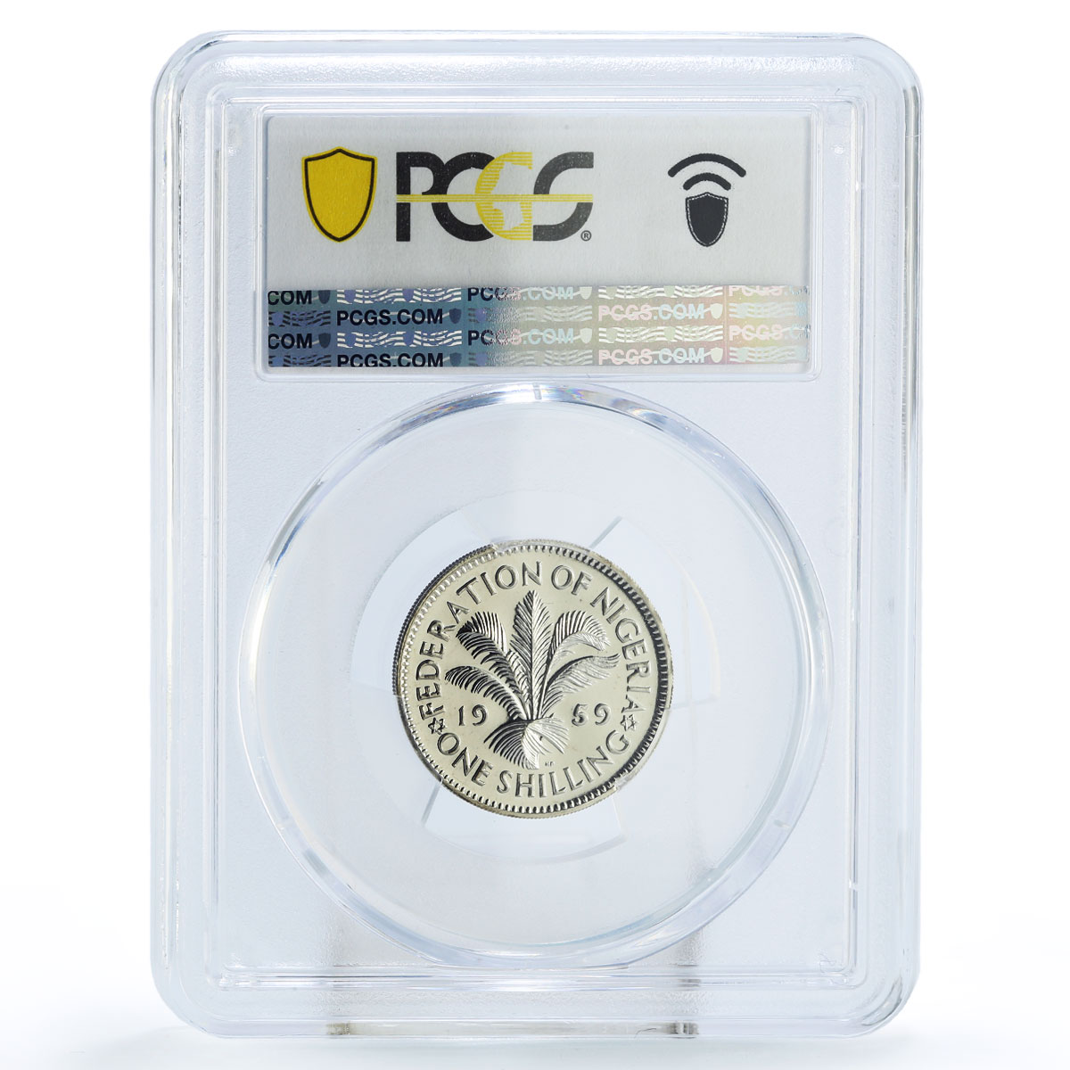 Nigeria 1 shilling Regular Coinage Queen Elizabeth KM-5 PR68 PCGS CuNi coin 1959