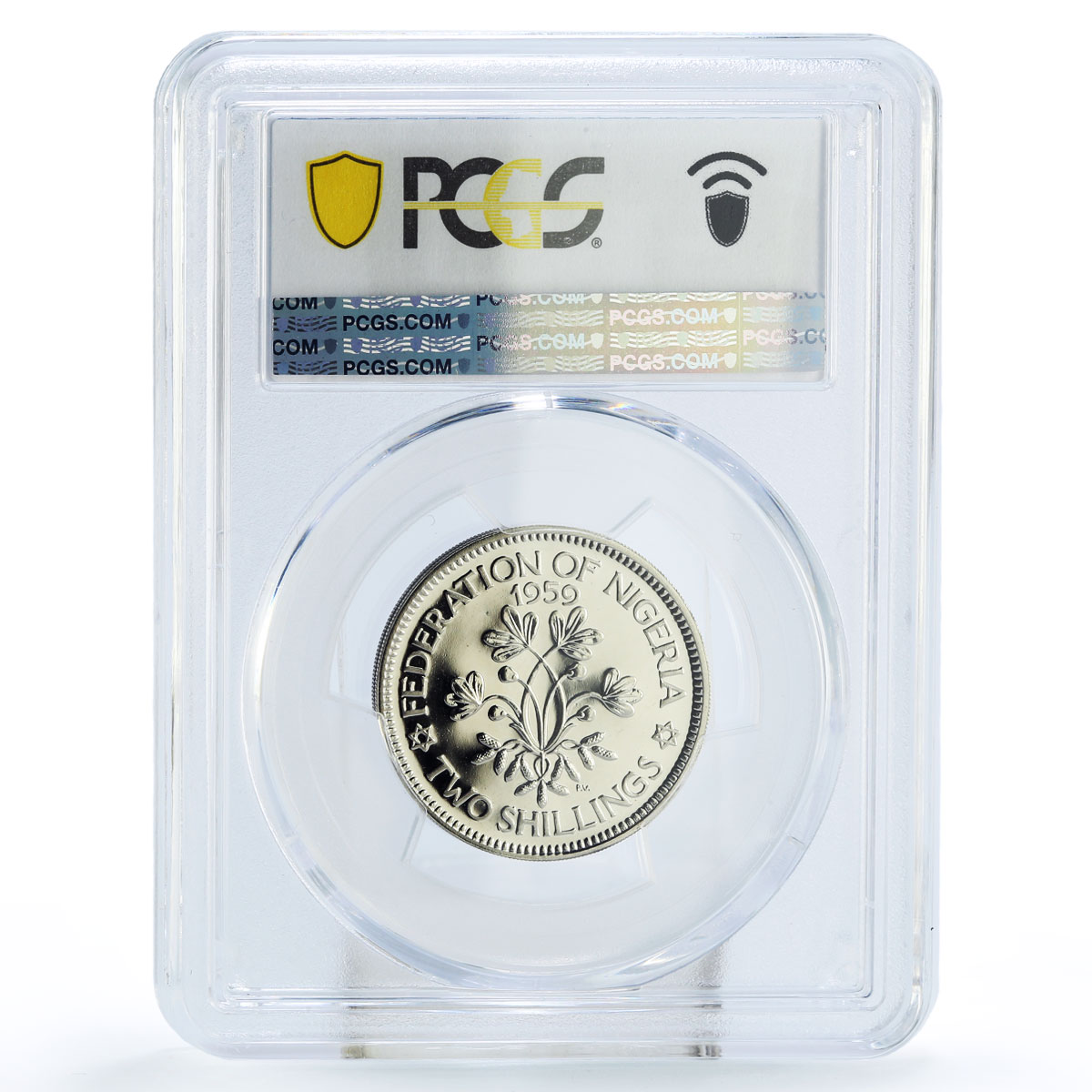 Nigeria 2 shilling Regular Coinage Queen Elizabeth KM-6 PR66 PCGS CuNi coin 1959