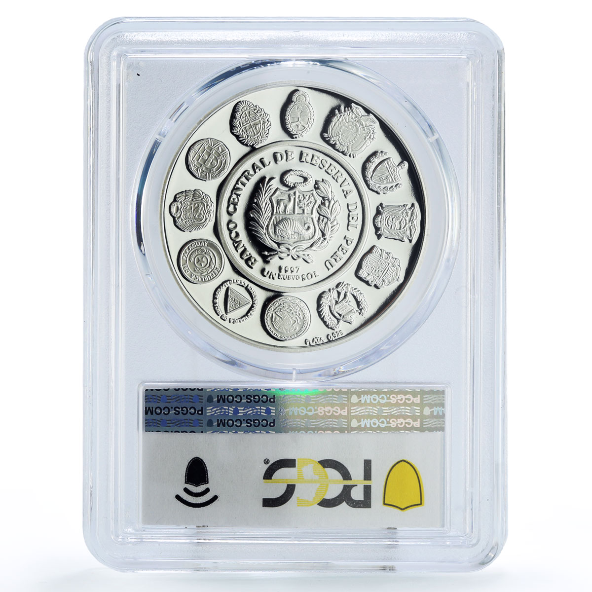 Peru 1 sol Ibero-American Dances Danza de las Tijeras PR70 PCGS silver coin 1997