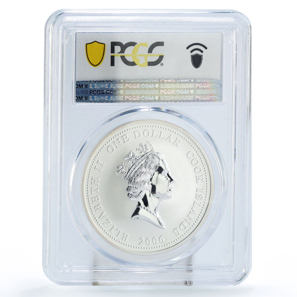 Cook Islands 1 dollar Fire Engines Cars LF 15 MS70 PCGS silver coin 2006