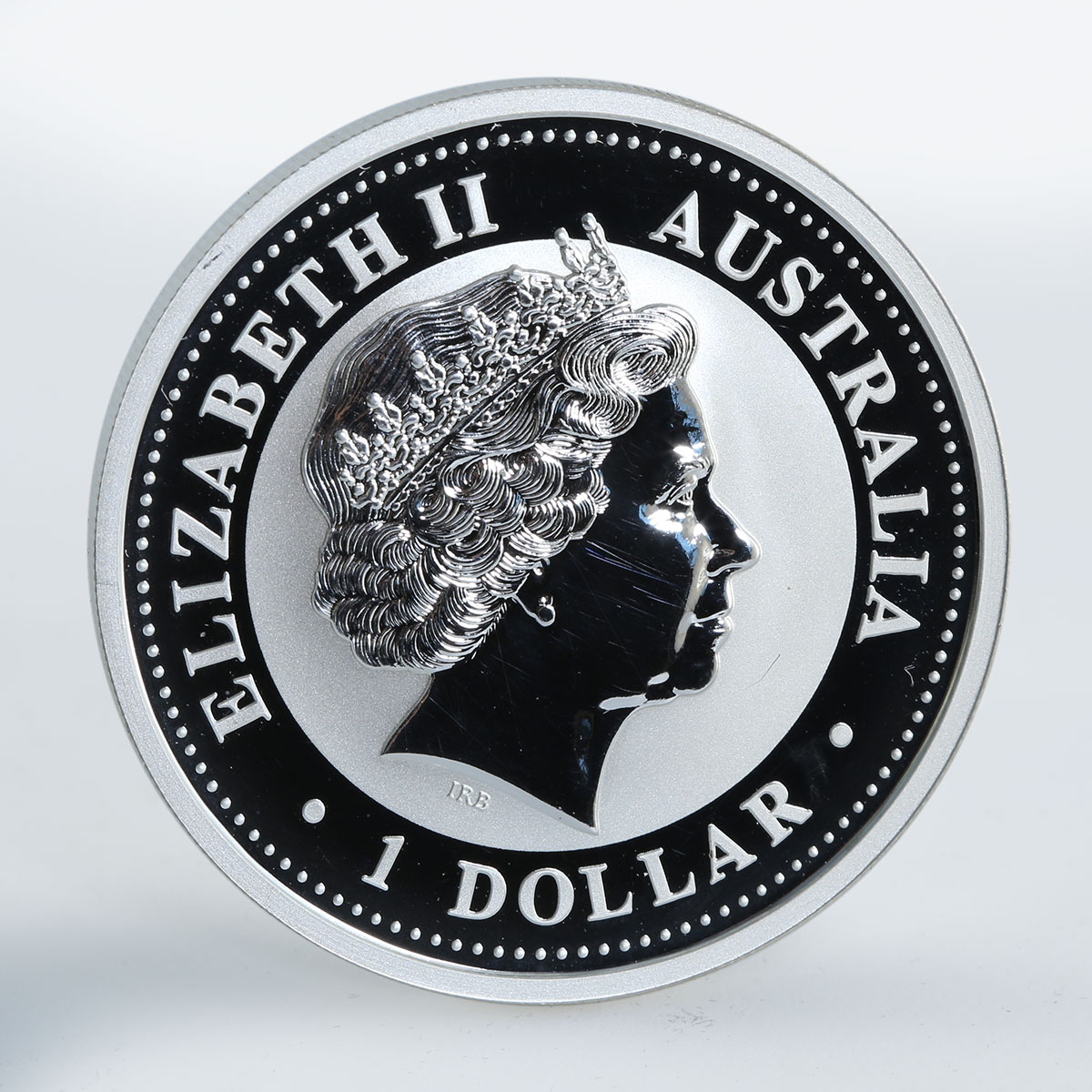 Australia, 1 Dollar, Lunar Year of the Snake silver gilded coin 1oz 2001
