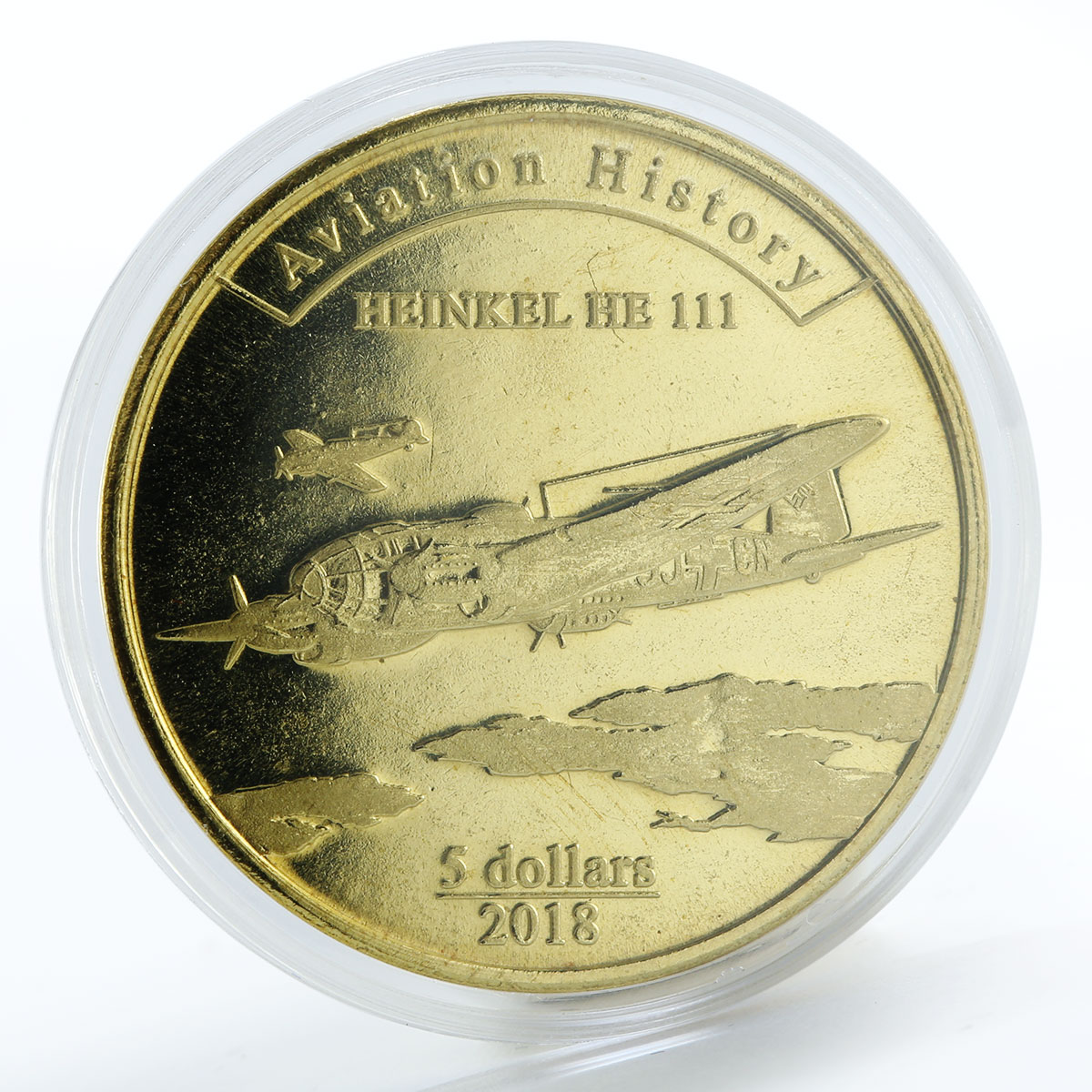 Agrihan 5 dollars set of 2 coins Aviation History Aircraft 2018