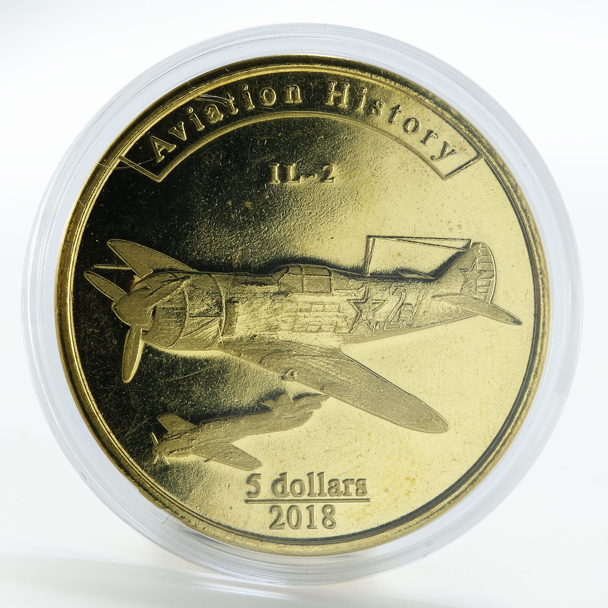 Agrihan 5 dollars set of 2 coins Aviation History Aircraft 2018