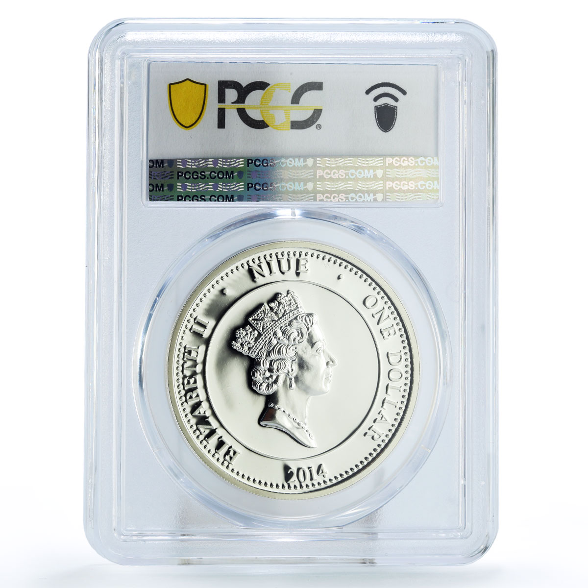 Niue 1 dollar Horse Year Orlovsky Trotter Horseshoe PR69 PCGS silver coin 2014