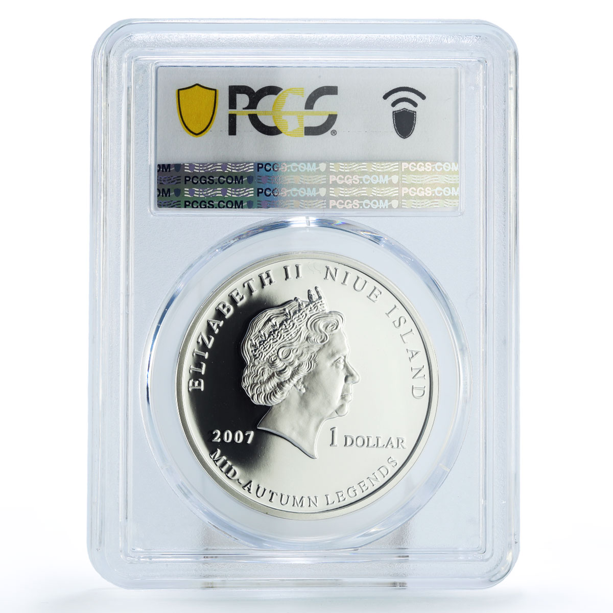 Niue 1 dollar Chang Flies to The Moon Literature Art PR68 PCGS silver coin 2007