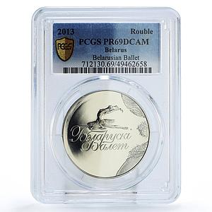 Belarus 1 rouble Belorusian Ballet Ballerina Opera House PR69 PCGS Ni coin 2013