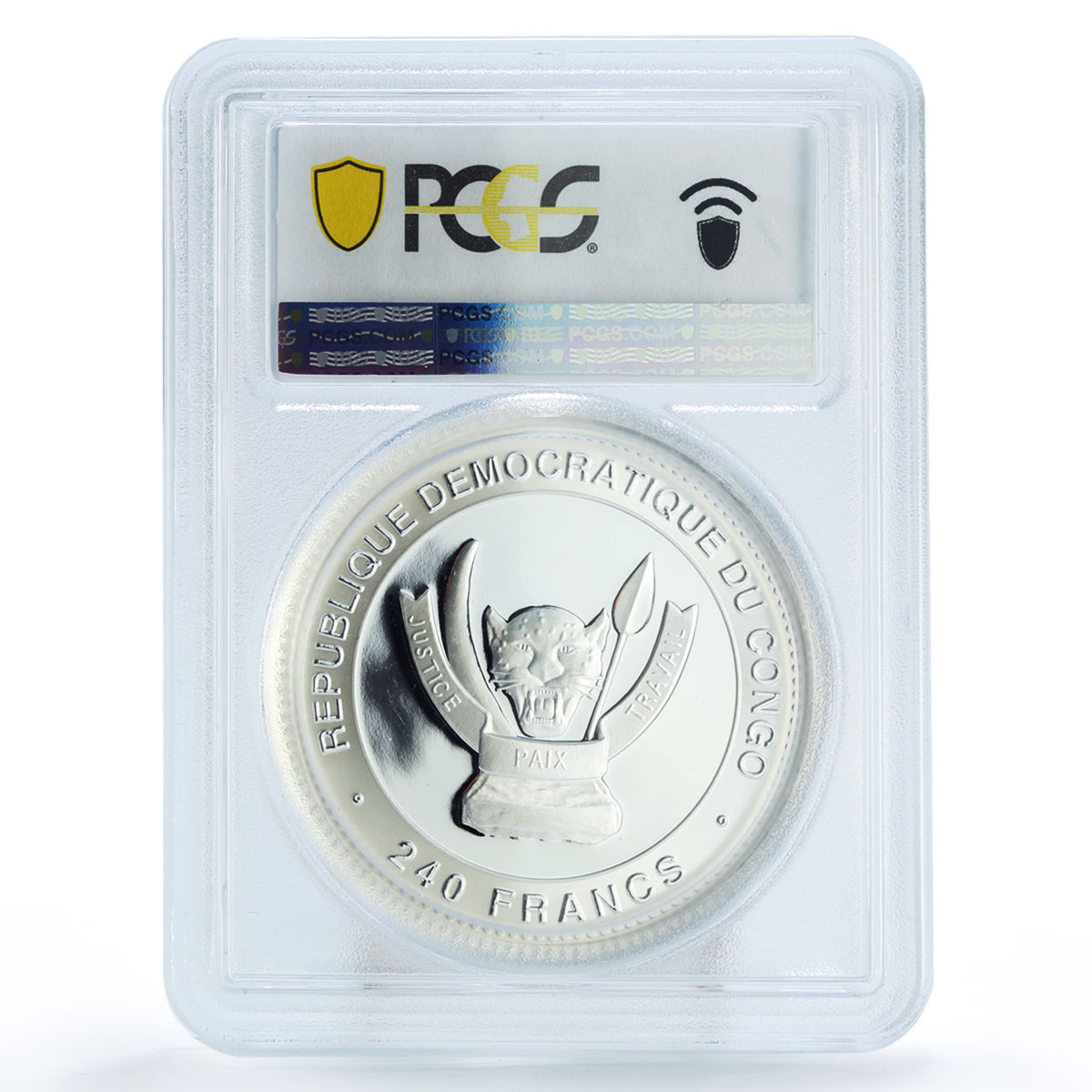 Congo 240 francs Lunar Calendar Dragon Year Longevity PR67 PCGS silver coin 2012