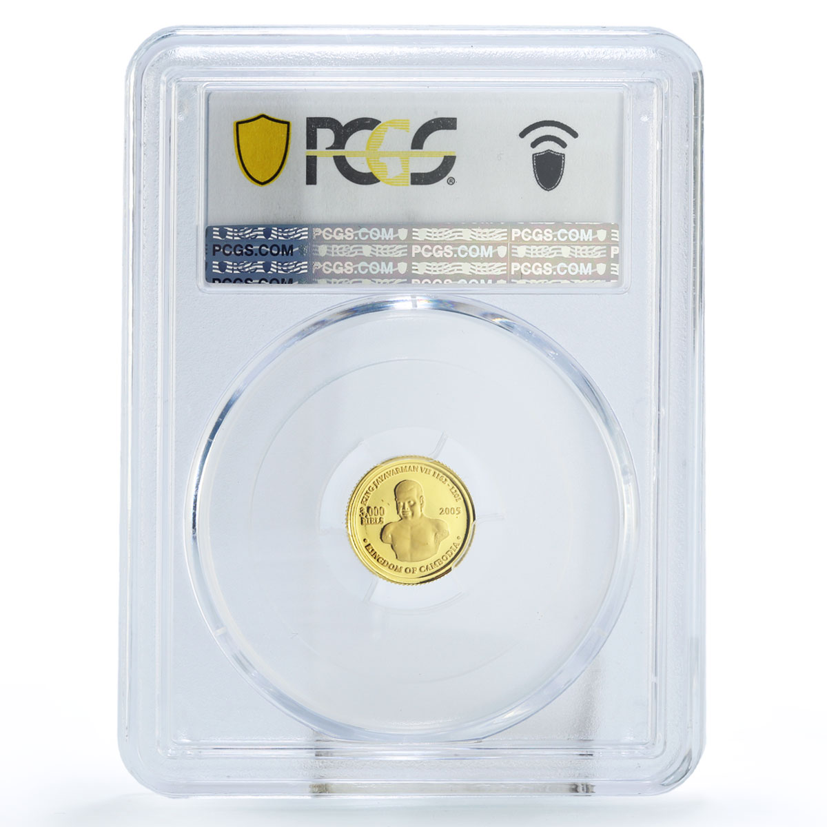 Cambodia 3000 riels World Wonders Taj Mahal Palace PR70 PCGS gold coin 2005