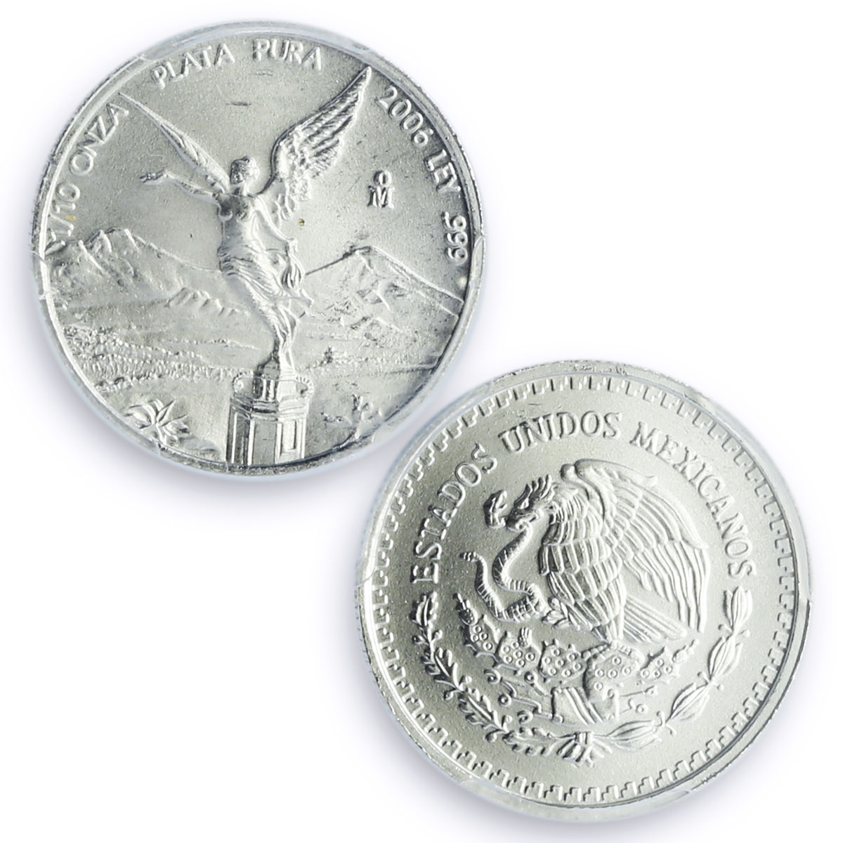 Mexico 1/10 onza Libertad Angel of Independence MS68 PCGS silver coin 2006