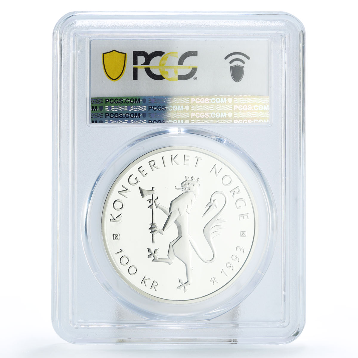 Norway 100 kroner World Cycling Championships Cyclist PR67 PCGS silver coin 1993
