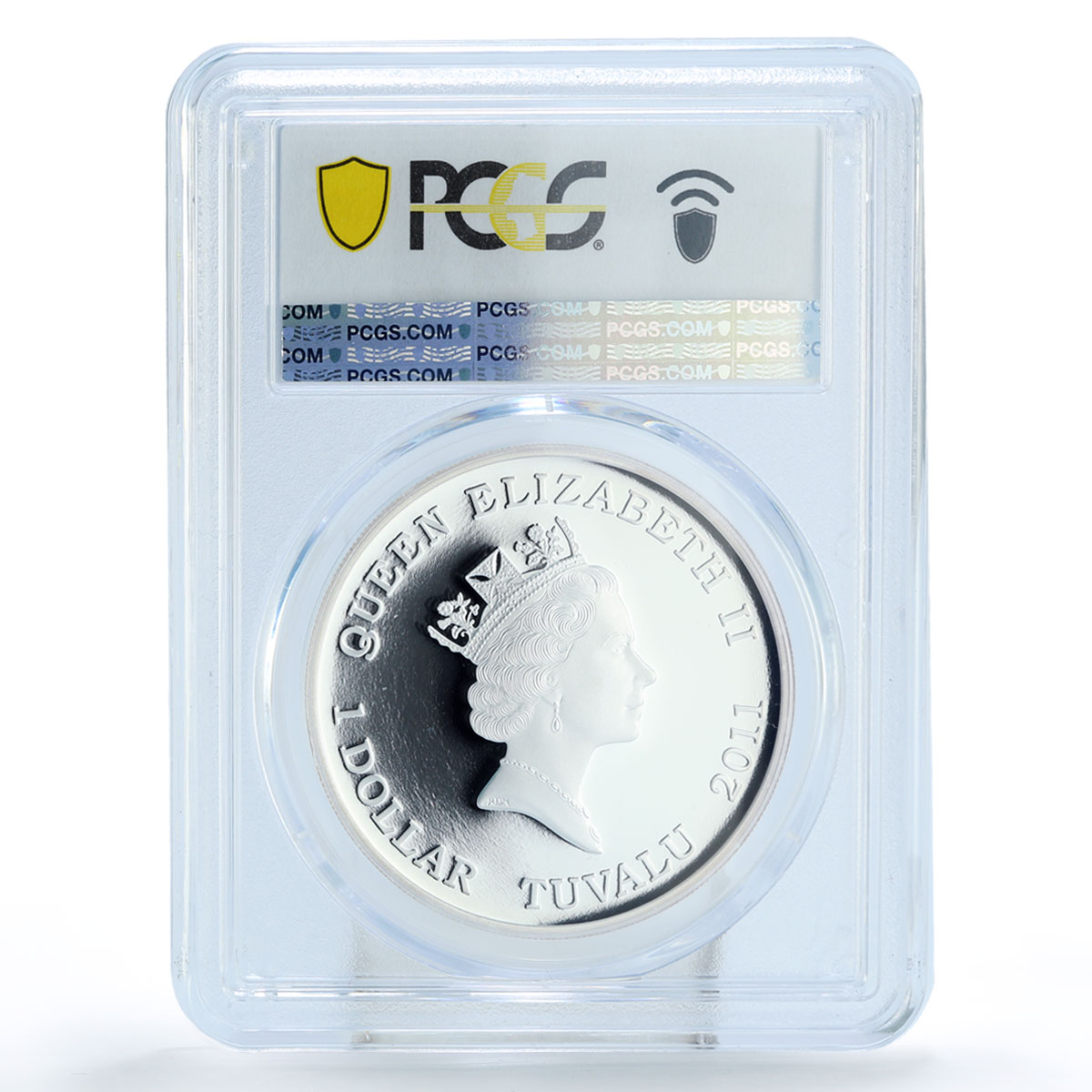Tuvalu 1 dollar Seafaring Golden Hind Ship Clipper PR68 PCGS silver coin 2011