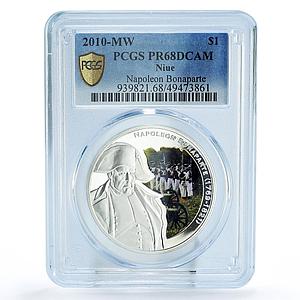 Niue 1 dollar Great Commanders Napoleon Bonaparte PR68 PCGS silver coin 2010
