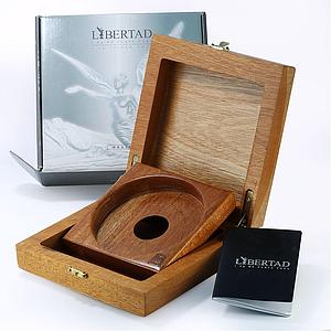 Mexico Wooden Case w/ CoA For 1 kilo Libertad Angel of Independence NO COIN 2015