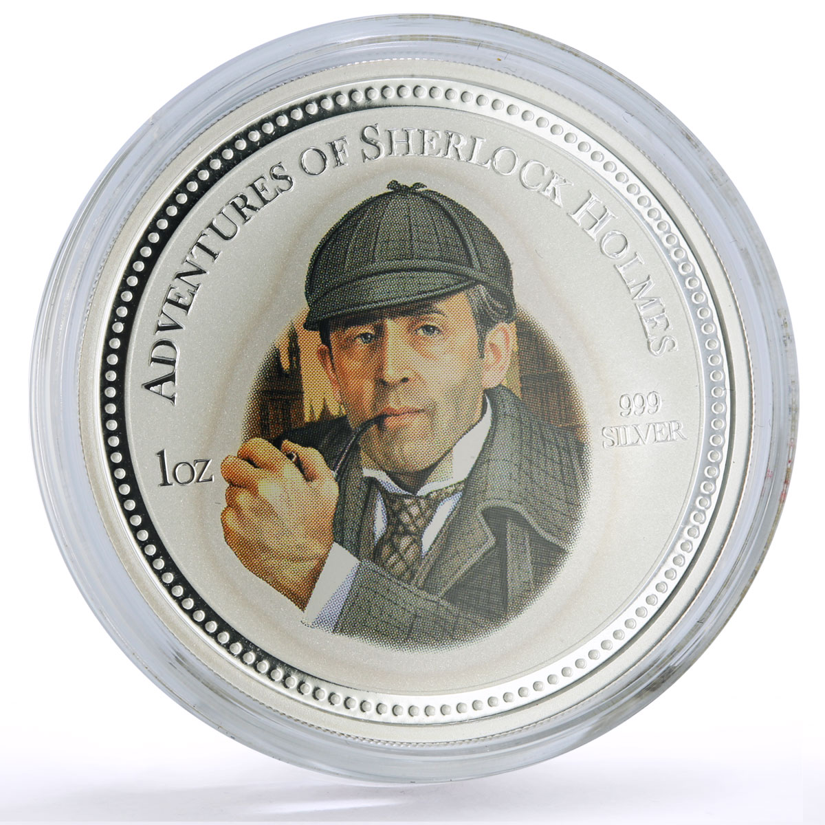 Cook Islands 2 dollars Sherlock Holmes Adventures Movies Cinema silver coin 2007