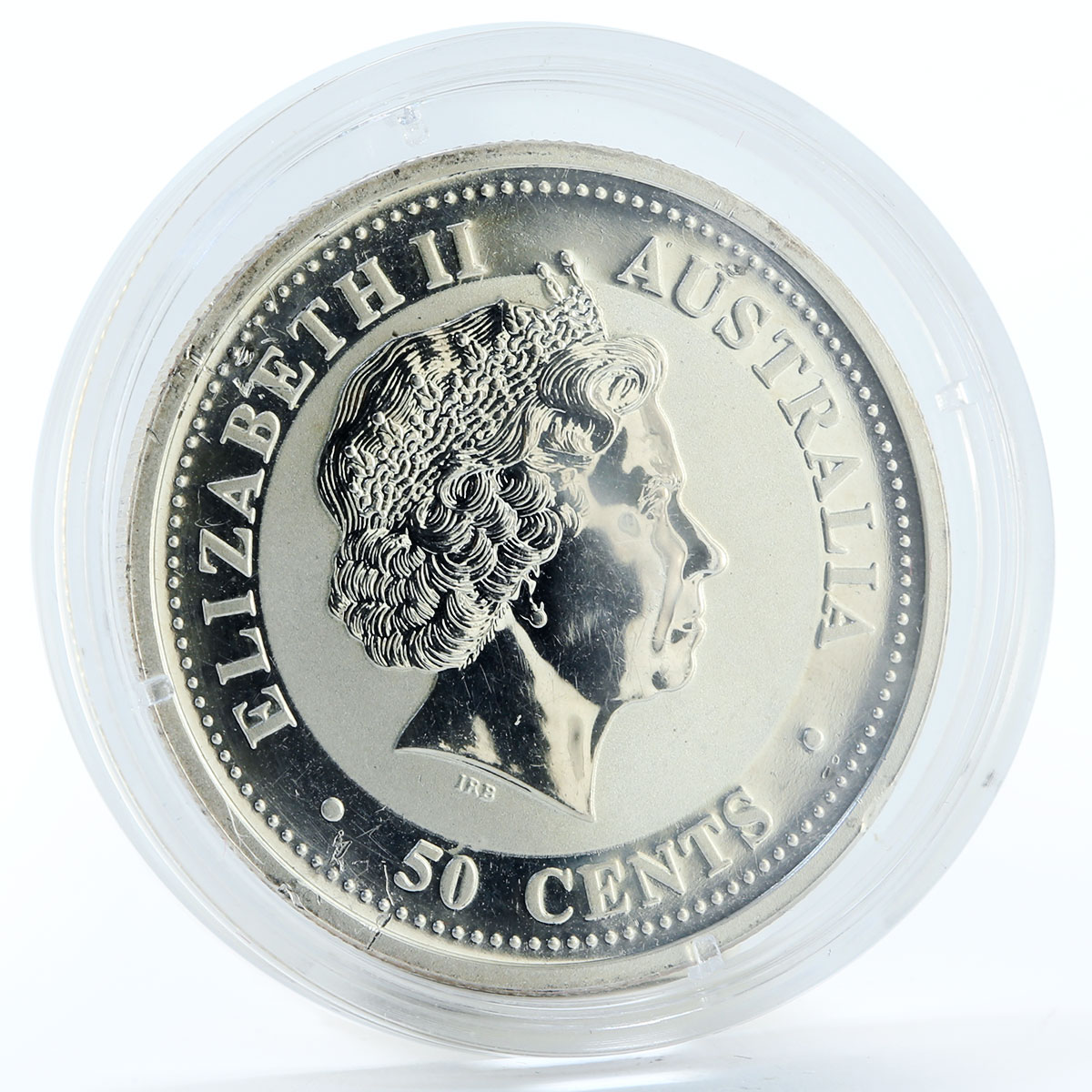 Australia 50 cents Year of the Dragon Lunar Series I silver 1/2 oz coin 2000