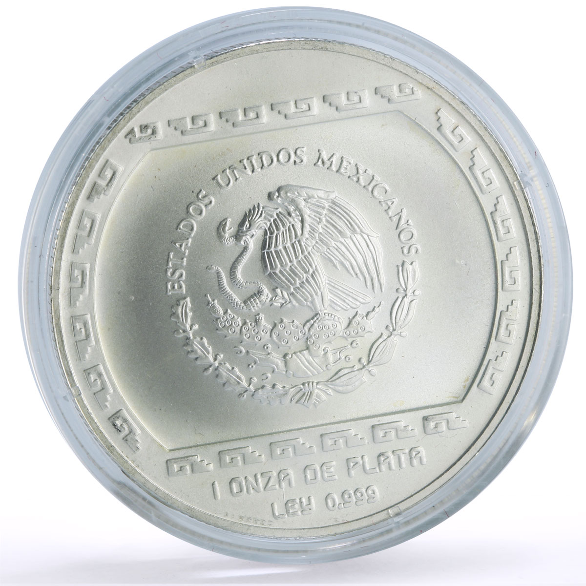 Mexico 5 pesos Precolombina Anciano Brasero Statue Mark Right silver coin 1993