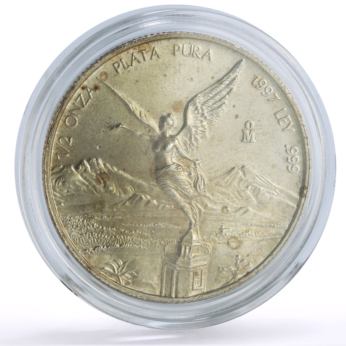 Mexico 1/2 onza Libertad Angel of Independence silver coin 1997