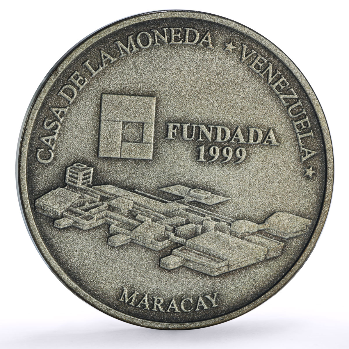Venezuela 6000 bolivares BCV Central Bank Maracay Mint House silver coin 1999
