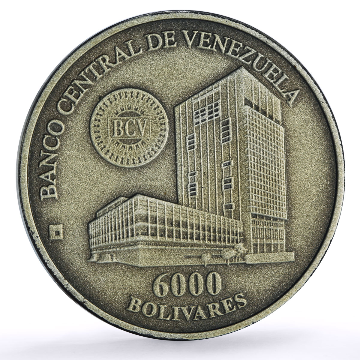 Venezuela 6000 bolivares BCV Central Bank Maracay Mint House silver coin 1999