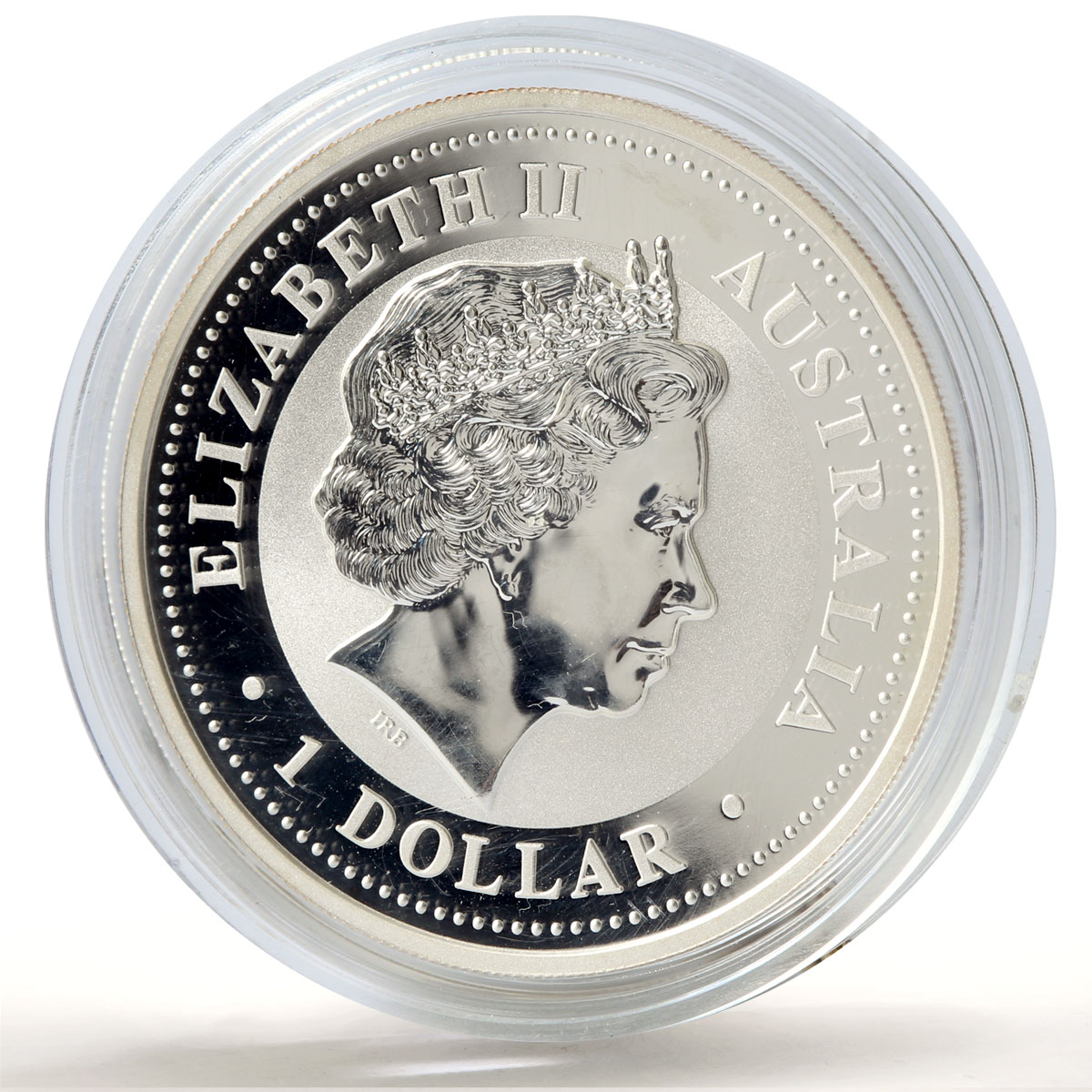 Australia 1 dollar Lunar Calendar series I Year of the Snake silver coin 2001