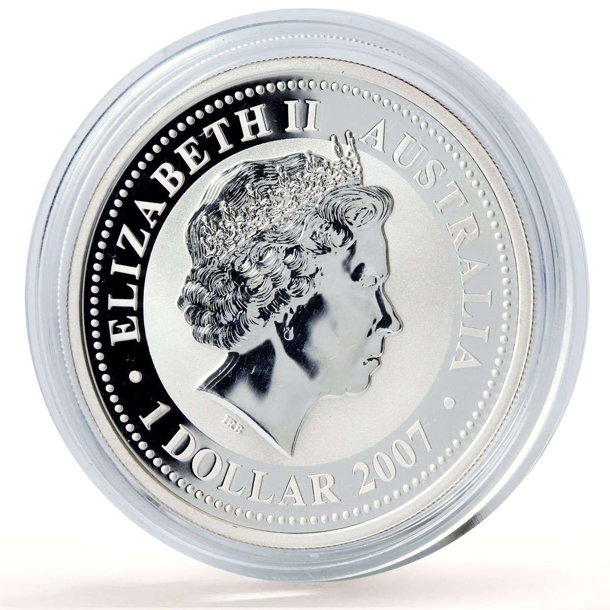 Australia 1 dollar Lunar Calendar series I Year of the Mouse silver coin 2008
