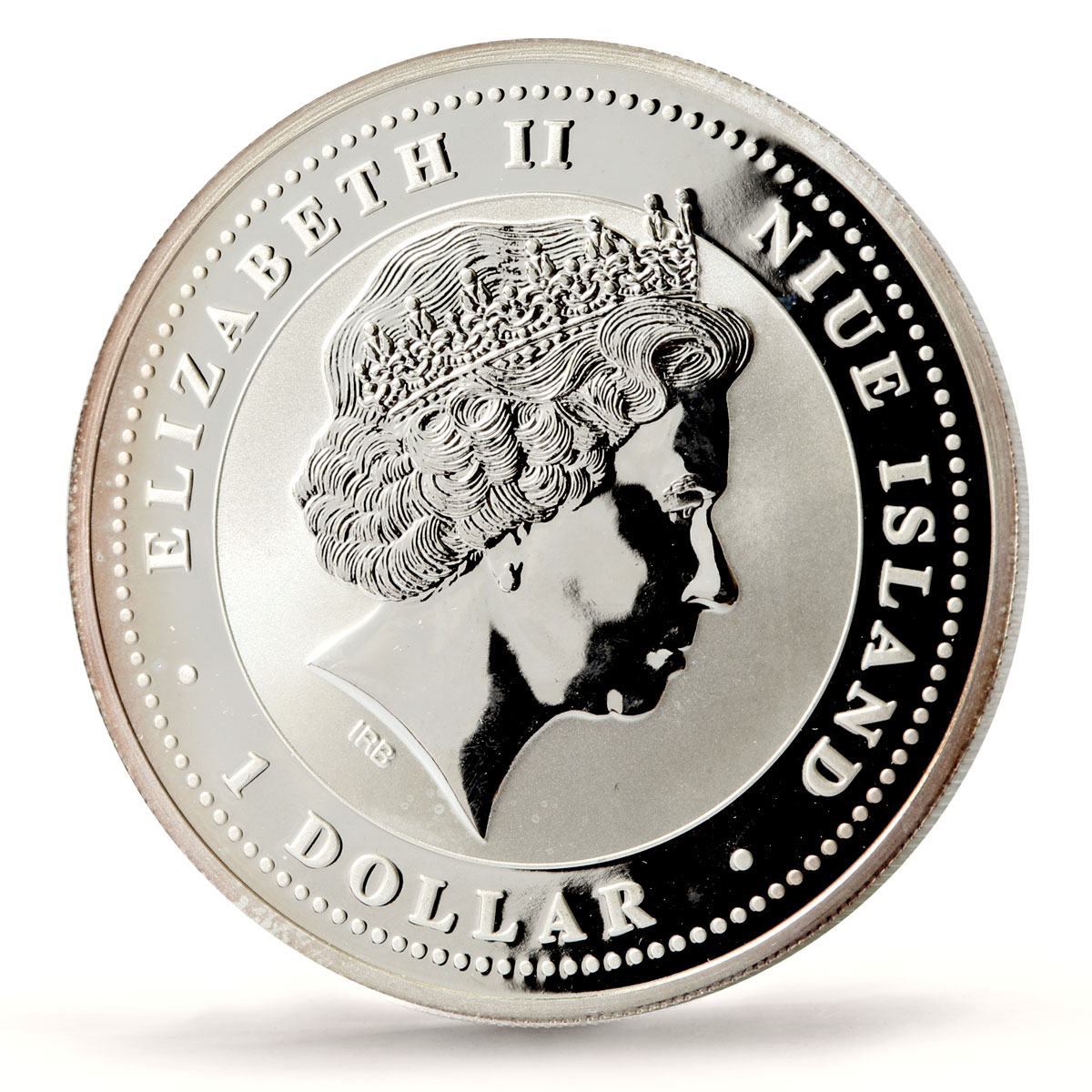 Niue 1 dollar Lunar Calendar Year of the Rat Mouse River silver coin 2008